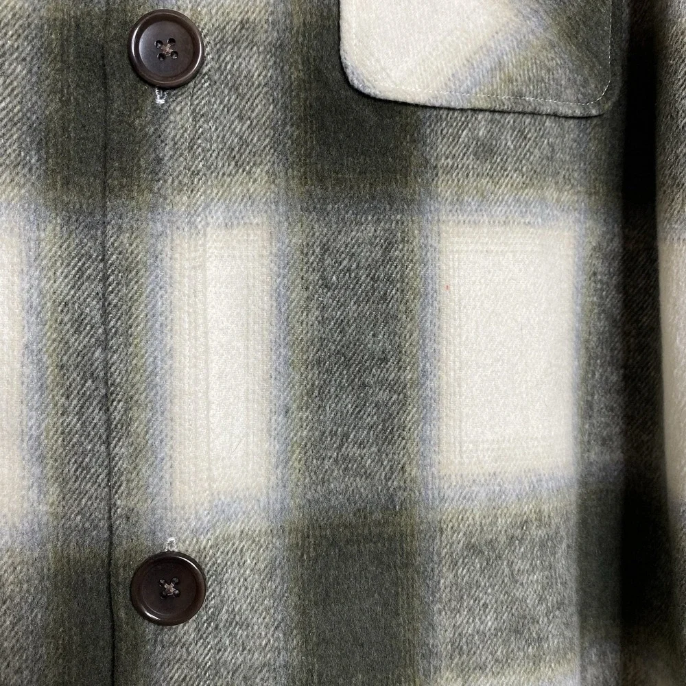 Basin and Range Flannel Plaid‎ Oversized Shacket Jacket Women Sz XS Wool Blend
